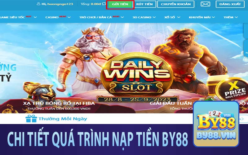 Hướng dẫn chi tiết quá trình nạp tiền vào BY88